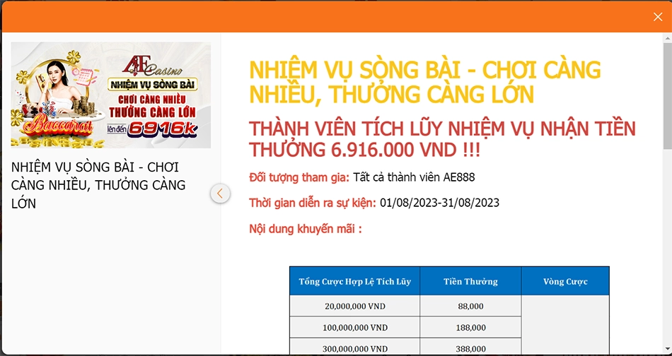 Cách thức nhận thưởng