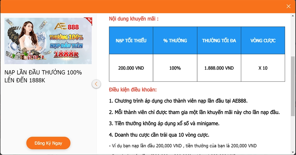 Khuyến mãi đăng ký mới