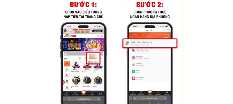 Hệ thống bảo mật và nạp rút tiền tại AE888